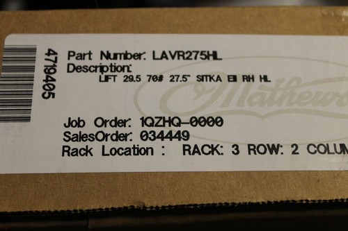 Mathews lift 70 - 29.5, rh